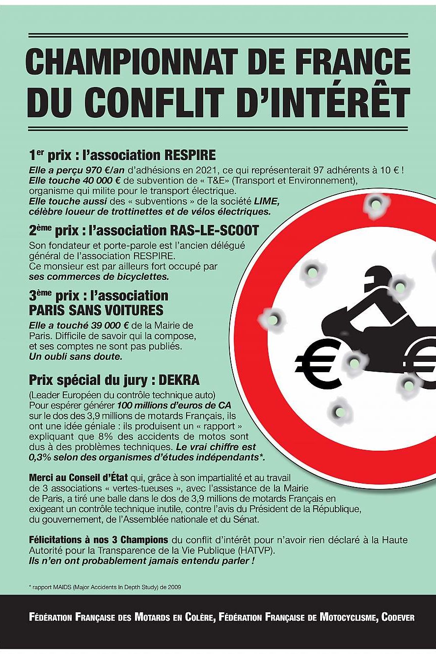 Contrôle technique : la FFMC continue la lutte !